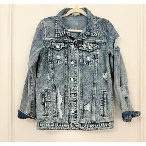 Altar’d State Distressed Denim Jacket - Small